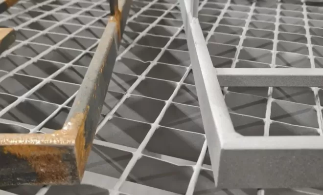 Sablage grille de défense