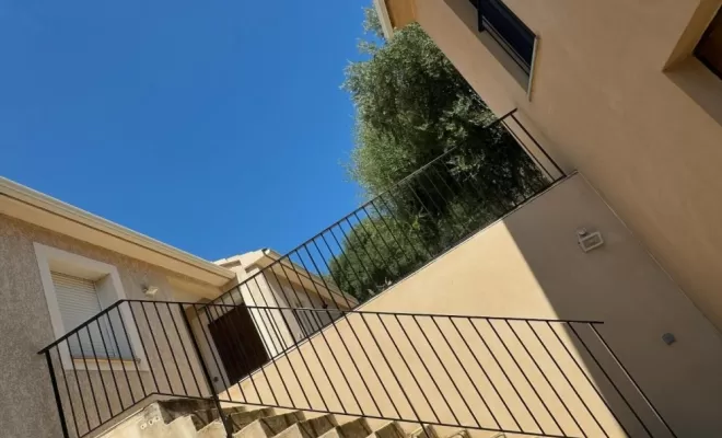 Thermolaquage sur gardes-corps en fer en Corse, Borgo, STM